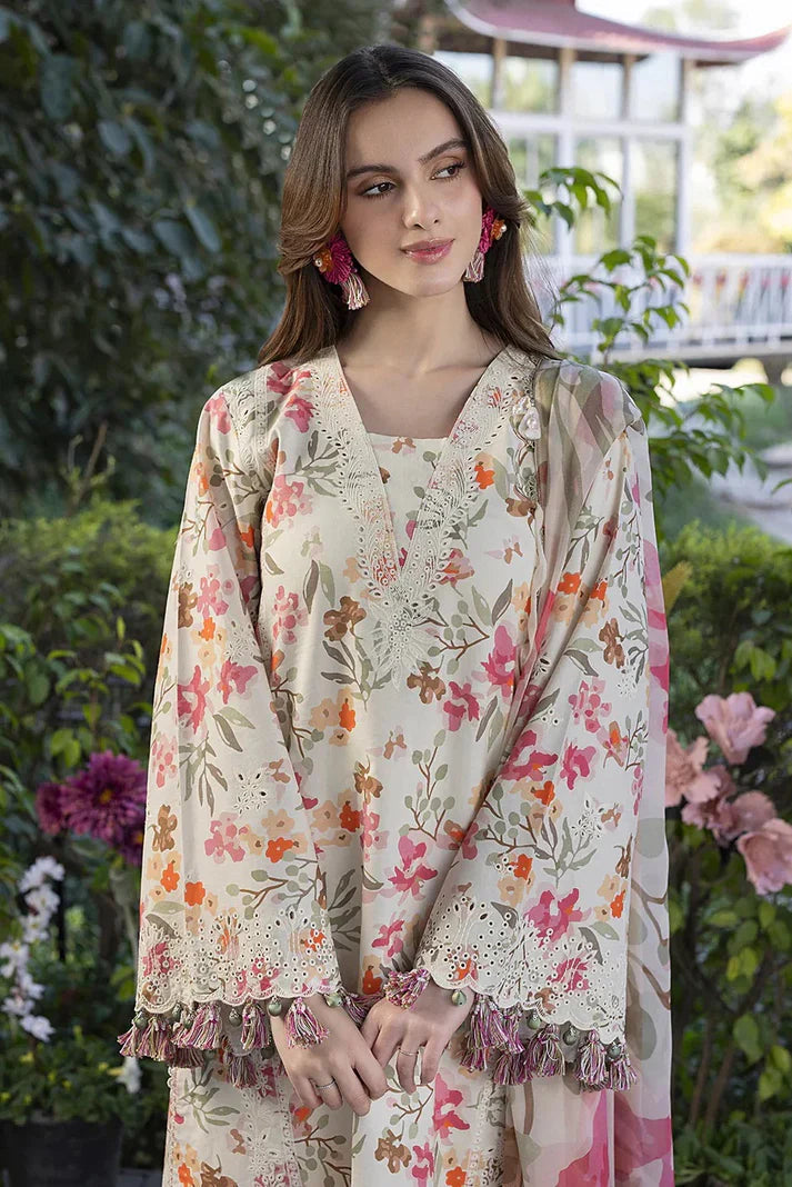 Crimson Unstitched 3PC Printed Lawn Suit with Chiffon Dupatta