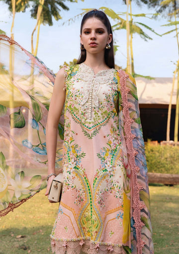 Maria B Unstitched 3PC Printed Lawn Suit with Chiffon Dupatta