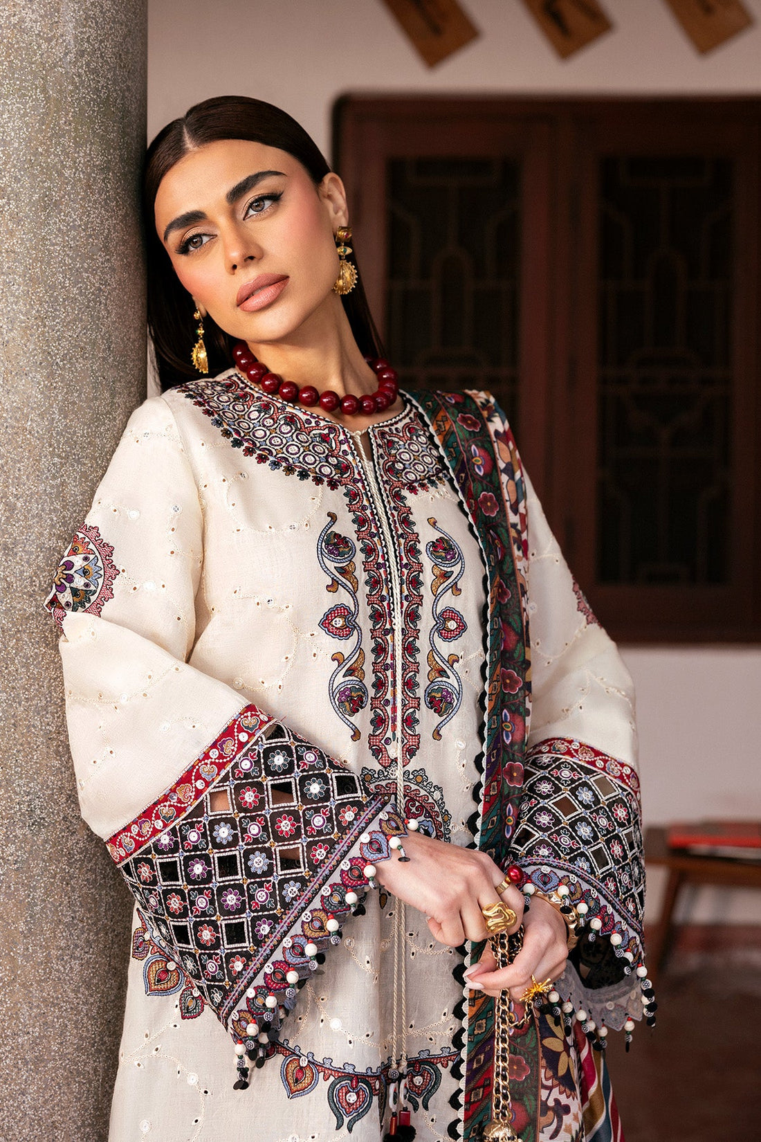 Jazmin Unstitched 3PC Embroidered Lawn Suit with Digital Printed Monark Dupatta