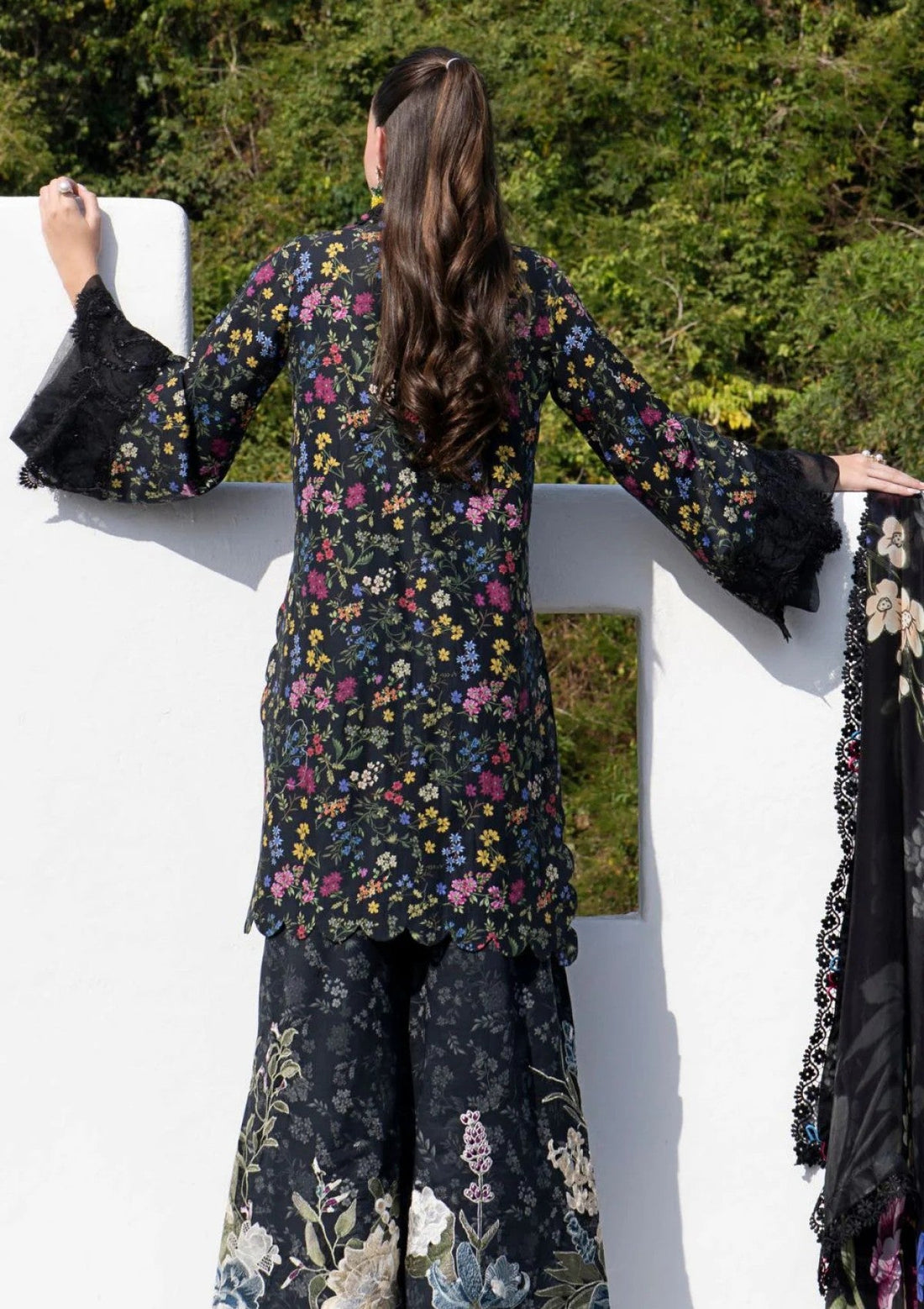 Maria B Unstitched 3PC Printed Lawn Suit with Chiffon Dupatta