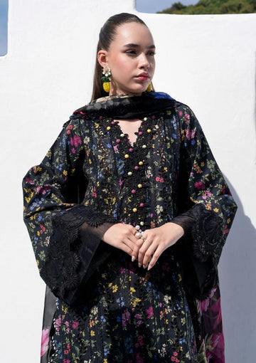 Maria B Unstitched 3PC Printed Lawn Suit with Chiffon Dupatta