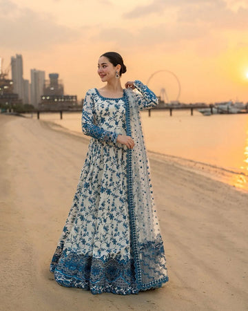 Faiza Saqlain Unstitched 3PC Printed Lawn Suit with Chiffon Dupatta