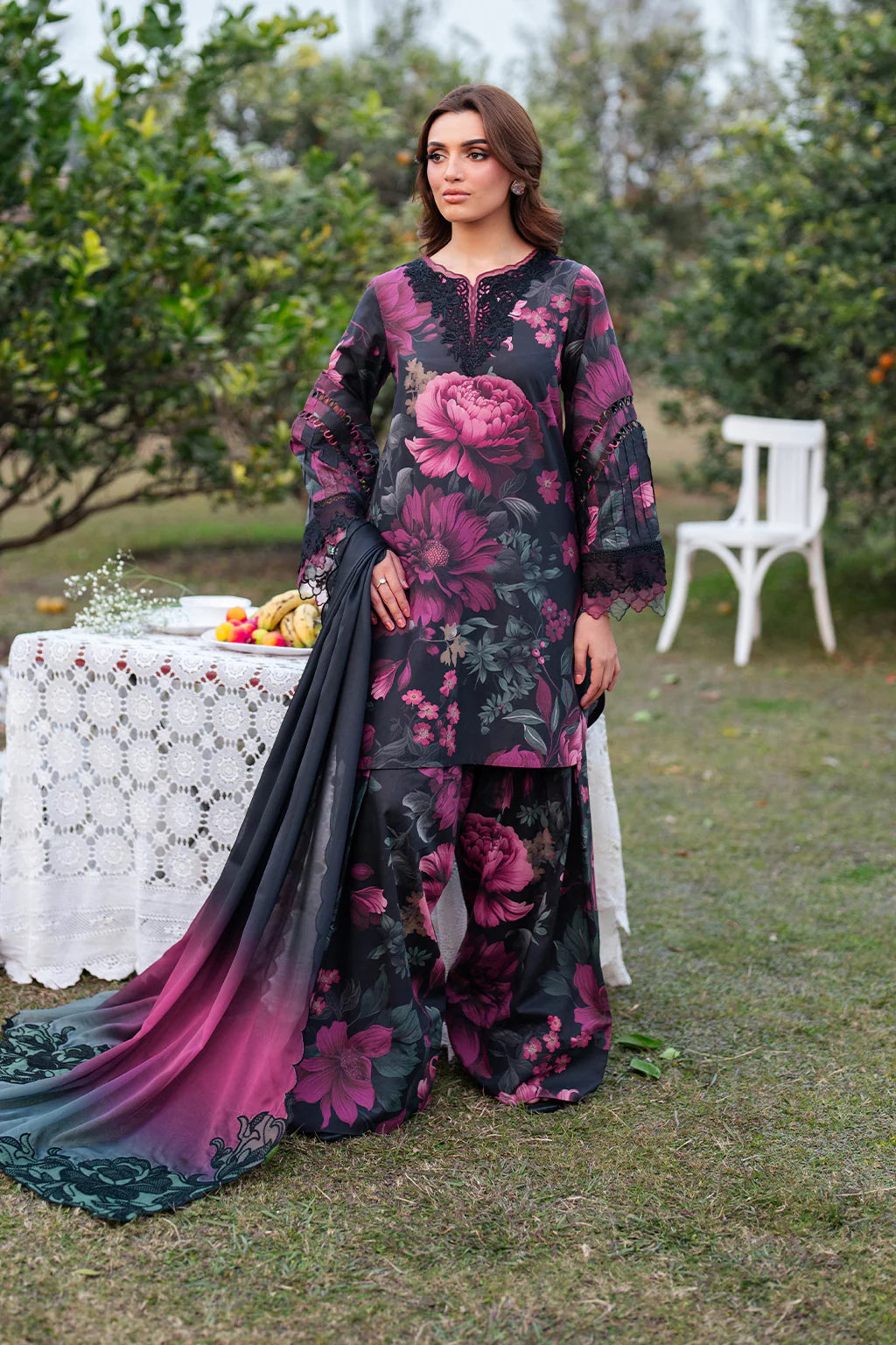 Iznik Unstitched 3PC Printed Lawn Suit with Lawn Dupatta